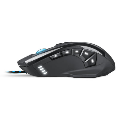 Sharkoon Skiller SGM1 Gaming Maus mit Makrotasten (10800 DPI, RGB-Beleuchtung, 12 Tasten, Weight-Tuning-System und Software) schwarz