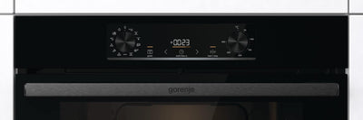 Gorenje OptiBake BOS6737 E02B Einbau-Backofen / 77L / AquaClean/Heißluft/ExtraSteam/AirFry/PerfectGrill/Pizzamode 300°C/Schwarz
