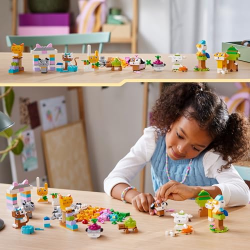 LEGO Classic Kreative Tiere - Spielzeugtiere zum Bauen und Spielen - Lernspielzeug mit Hund, Katze, Hase, Hamster & Vogel - Spielset als Kinder Geschenk für Mädchen und Jungen ab 5 Jahren - 11034