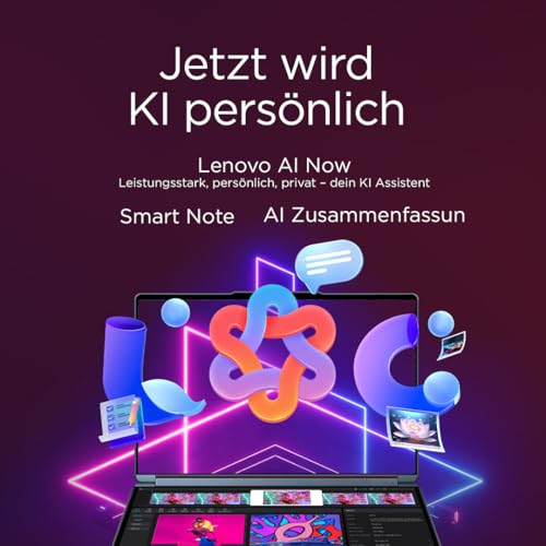 Lenovo Yoga Book 9i AI Laptop | 2x14'' 2.8K WQXGA OLED-Toch Display | Intel Core Ultra 7 | 32GB RAM | 1TB SSD | Intel Arc 140T Grafik | Windows 11 Home | QWERTZ | Tidal Teal | 3 Jahre Premium Care