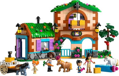 LEGO Friends Ponyhof & Stall - Kreatives Spielset mit 2 Spielfiguren, 2 Mikro-Figuren und 4 Tieren - Kreatives Pferde Spielzeug - Kinder Geschenk für Mädchen und Jungen ab 7 Jahren 42654