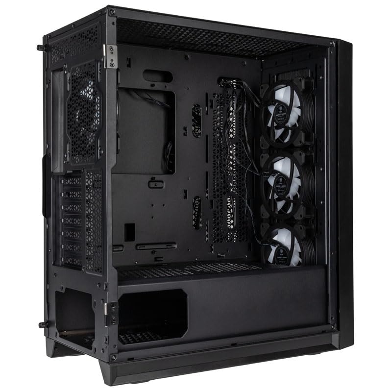 Kolink Unity Lateral ARGB PC-Gehäuse, Vier ARGB-Lüfter, Scharniertür Gehärtetes Glas, 410 mm GPU-Freiheit, E-ATX-Motherboards, Stahl, Mid-Tower-Gehäuse, Schwarz