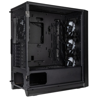 Kolink Unity Lateral ARGB PC-Gehäuse, Vier ARGB-Lüfter, Scharniertür Gehärtetes Glas, 410 mm GPU-Freiheit, E-ATX-Motherboards, Stahl, Mid-Tower-Gehäuse, Schwarz