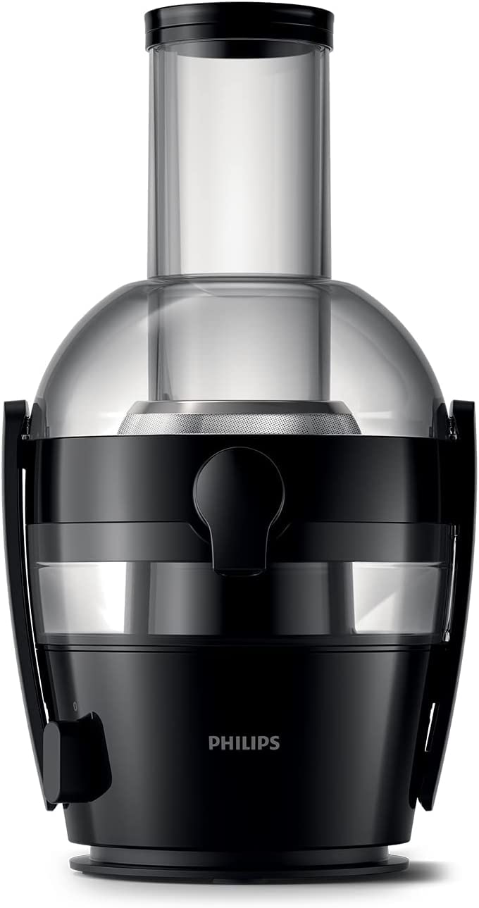 Philips Entsafter – 800W, 2L, HomeID-Rezepte-App, XL-Einfüllöffnung, QuickClean (HR1856/70), ‎15 x 18 x 13 cm, Schwarz