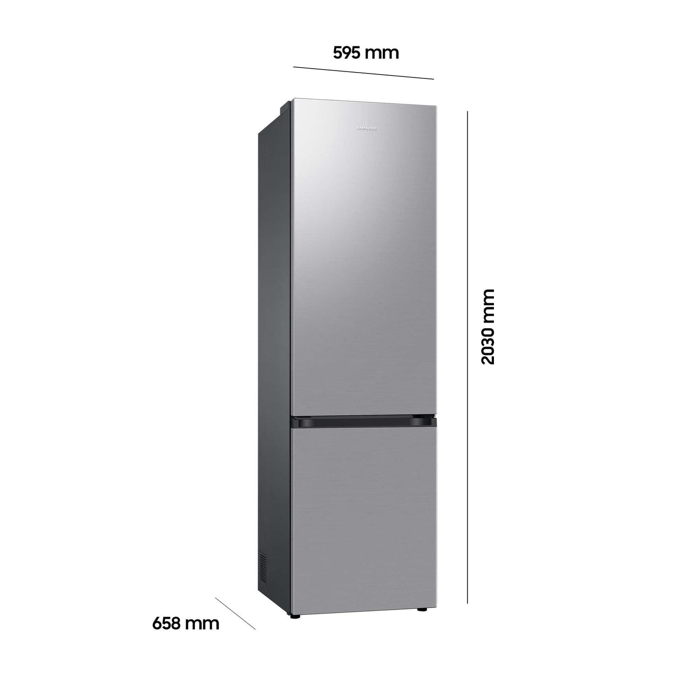 Samsung Kühl-Gefrier-Kombination, Kühlschrank mit Gefrierfach, 203 cm, 390 l Gesamtvolumen, 114 l Gefrierteil, AI Energy Mode, Edelstahl-Look, RL38C600CSA/EG