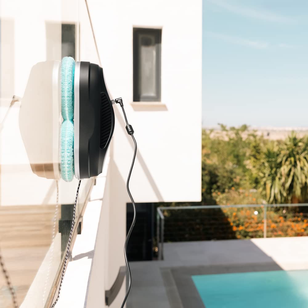 Cecotec Fensterputzroboter Windroid 890 SprayWater Smart Connected. 90 W, 3-in-1: Sprüht, Reinigt und Trocknet, App, Fernbedienung, Automatisches Sprühen, 4 Prog, Steuerung von Funktionen, Bewegungen