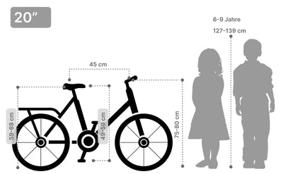 XB3 20 Zoll Kinderfahrrad für Mädchen-Jungen ab 6 Jahre, 3 Gänge Naben-Schaltung, Mädchenfahrrad mit Rücktrittbremse, Nabendynamo StVZO | Weiß/Lila
