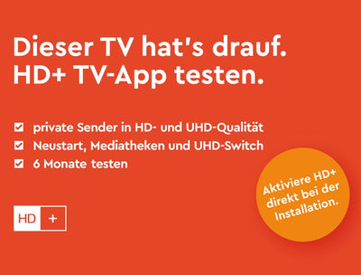 Telefunken Fernseher 43 Zoll Smart TV VIDAA D43U790B2CW 4K Fernseher UHD, HDR TV mit Dolby Vision, Triple-Tuner und 6 Monate HD+ inkl., LED TV schwarz