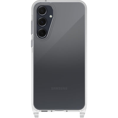 OtterBox React Necklace Hülle für Samsung Galaxy A35 5G, ultraschlanke, schützende Hülle mit Verstellbarer und Abnehmbarer Handykette, Getestet nach Militärstandard, Transparent