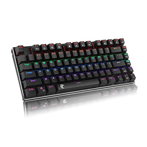 TuToy E-Element Z88 81 Key Nkro USB Kabel RGB Beleuchtete Mechanische Gaming Keyboard Outemu Blau Schalter-Schwarz
