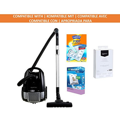 Amazon Basics Staubsauger mit Beutel, leistungsstark, für Hart- und Teppichböden, HEPA-Filter, mit Geschwindigkeitskontrolle, 700 W, 3.0 L, EU, Schwarz