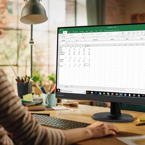 Lenovo D27-45 Monitor | 27" Full HD Monitor | 1920x1080 | 75Hz | 250 nits | 4ms Reaktionszeit | VA-Panel | HDMI | VGA | AMD Radeon FreeSync | entspiegelt | 4,6kg | schwarz
