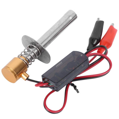 Elek. Glühkerzen Starter Set, für HSP 94122/94188 RC Auto, Metall RC Modell Benzin Auto Automatische Zündung Anlasser, Gold
