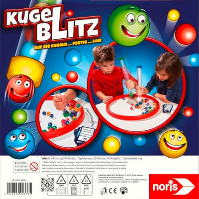 Noris 606064480 Kugelblitz, das blitzschnelle Actionspiel mit Lerneffekt in verschiedenen Spielvarianten, ab 4 Jahren