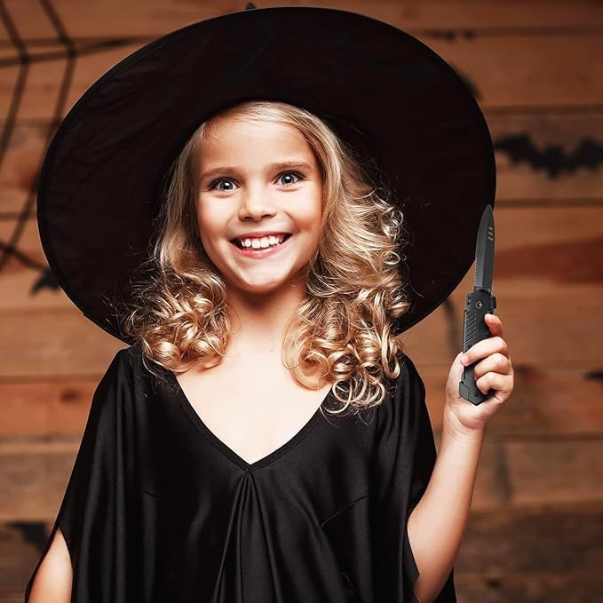 2 Stück verschwindendes magisches Messer, einziehbares Spielzeugmesser, gefälschtes Theatermesser, magisches Messer, Plastik, Scherzartikel magische Requisiten für Erwachsene Aprilscherz