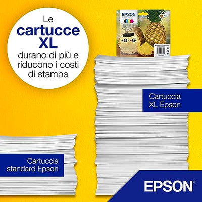 Epson Orginal 604 Tinte Ananas Multipack 4-farbig schwarz XL, CMY Standard XP-2200 XP-2205 XP-3200 XP-4205 WF2910DWF WF2930DWF WF2950DWF ReadyPrint Flex-Tintentarife