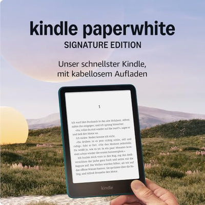 Amazon Kindle Paperwhite Signature Edition (32 GB) – Unser schnellster Kindle, mit Frontlicht mit automatischer Anpassung, kabellosem Aufladen und wochenlanger Akkulaufzeit –jadegrün metallic