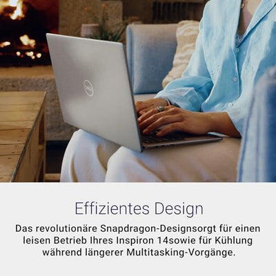 Dell Inspiron 14 (5441) Copilot+ PC Laptop 14 Inch FHD+ Display 60 Hz, Qualcomm Snapdragon X Plus, 16GB RAM, 512GB SSD, Qualcomm Adreno, Windows 11 Home, German QWERTZ Backlit AI Keyboard, Titanium