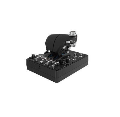 Logitech G X56 H.O.T.A.S. Schubregler & Stick-Controller für Weltraum-Simulationen, 6 Freiheitsgrade, 4 Federoptionen, +189 Programmierbare Befehle, RGB-Beleuchtung, 2x USB-Anschluss, PC - Schwarz