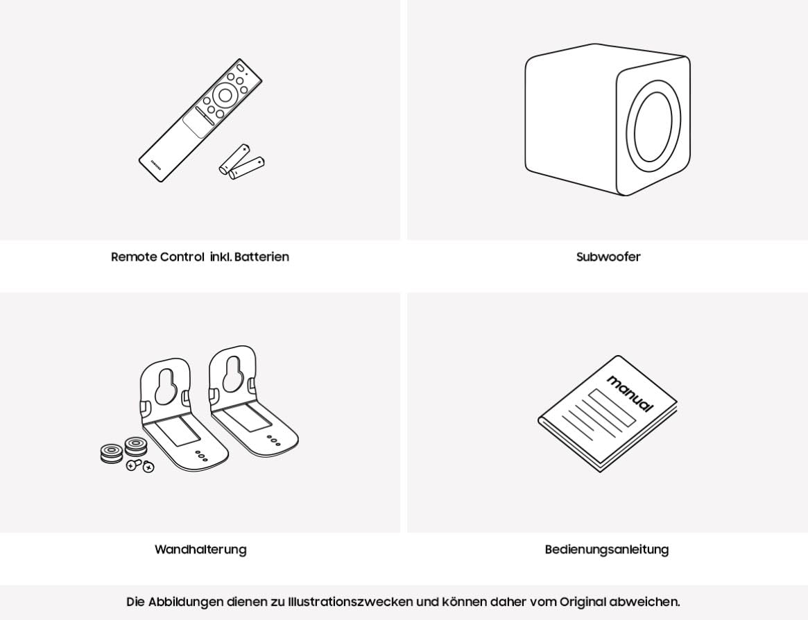Samsung HW-C440G 2.1-Kanal C-Soundbar mit Subwoofer, 3 intergrierte Lautsprecher, Nachtmodus (SSE), Game Mode, 300 W, DTS Virtual:X, Inkl. One Remote Control [2023]