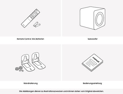 Samsung HW-C440G 2.1-Kanal C-Soundbar mit Subwoofer, 3 intergrierte Lautsprecher, Nachtmodus (SSE), Game Mode, 300 W, DTS Virtual:X, Inkl. One Remote Control [2023]