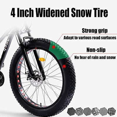 Wmmner 26 Zoll Mountainbike mit Doppelfederung für Erwachsene, Männer, Frauen, mechanische Scheibenbremsen, rutschfest, Fat Tire Mountainbike, Mountainbike aus Stahl mit hohem Gehalt