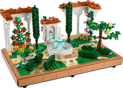 LEGO Icons Springbrunnengarten - Miniatur Bauset für Erwachsene mit Laubengängen, Zypressen, Bäumen, Weinreben, Blumen - Kreative Geschenkidee zum Geburtstag, Einweihung für Frauen, Männer - 10359