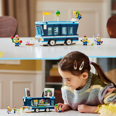 LEGO Ich – Einfach unverbesserlich 4 Minions und der Party Bus, Spielset zu Ich – Einfach unverbesserlich 4, Kinderspielzeug, kreatives Minions-Geschenk für Jungen und Mädchen ab 7 Jahren 75581