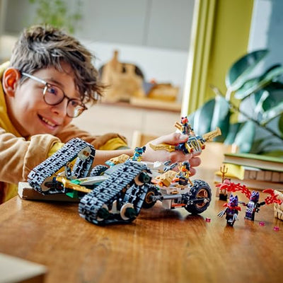 LEGO NINJAGO Kombi-Raupe des Ninja-Teams, 4-in-1-Set mit Gleiter, Rennauto und 2 Motorrädern und 6 Minifiguren, Geschenk für Jungen und Mädchen, Ninja-Spielzeug 71820