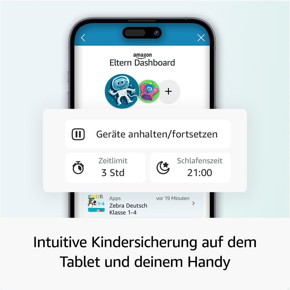 Fire HD 10 Kids Pro-Tablet (Neueste Generation), für Kinder ab dem Grundschulalter | 10-Zoll-Display, lange Akkulaufzeit, Kindersicherung und dünne Hülle | Version 2023, 32 GB, Sternennebel-Design
