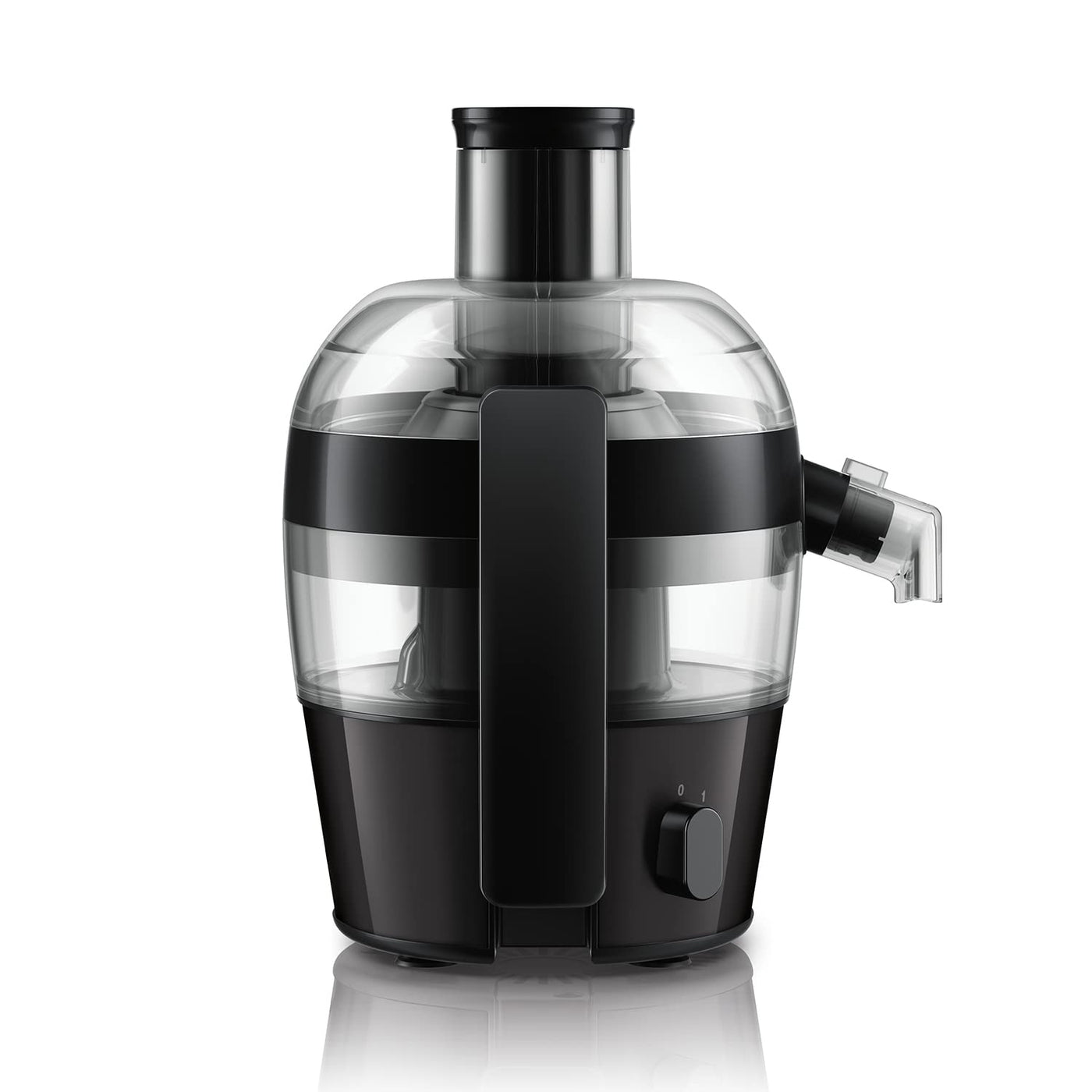 Philips Entsafter – 500W, 1.5L, HomeID-Rezepte-App, QuickClean (HR1832/00), 400 Watt, ‎1 Liter, 23 x 23 x 42 cm, Schwarz