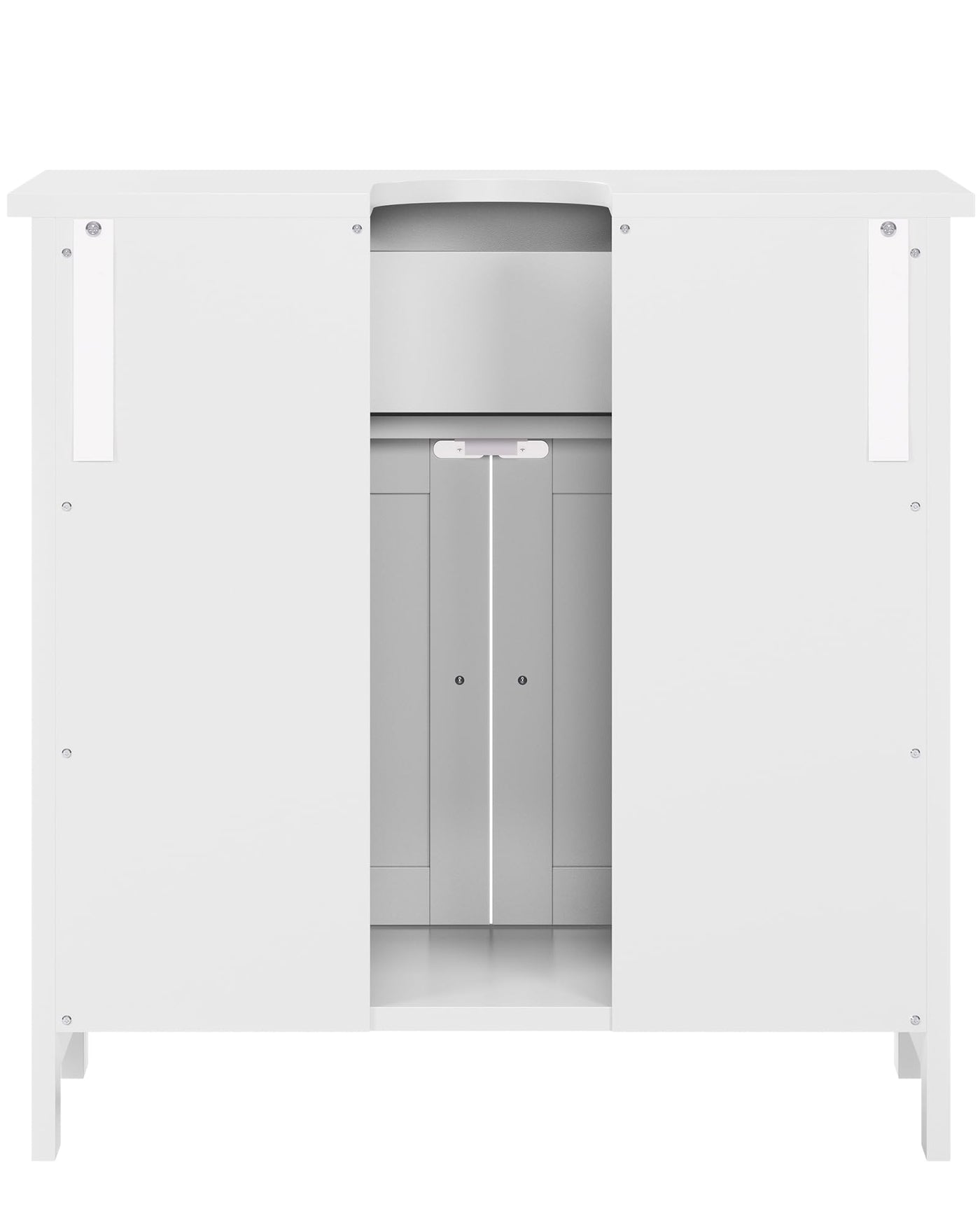 KIMENICH Waschbeckenunterschrank, Unterschrank, Waschbecken mit Unterschrank, Badezimmerschrank mit 2 Türen, Badschrank, 60 x 30 x 60 cm, Weiß