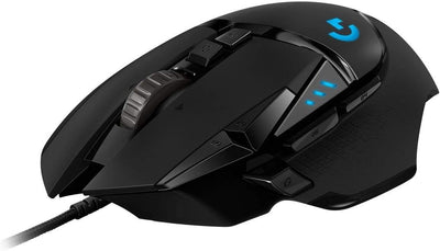 Logitech G502 HERO High-Performance Gaming-Maus mit HERO 25K DPI optischem Sensor, RGB-Beleuchtung, Gewichtstuning, 11 programmierbare Tasten, anpassbare Spielprofile, PC/Mac - Schwarz