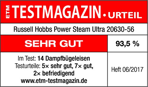 Russell Hobbs Dampfbügeleisen [3100W, 210 g Extra-Dampfstoß] Bügeleisen Power (350ml Wassertank, Keramik Bügelsohle, Selbstreinigungs- & Sprühwasserfunktion, Antikalk & Tropfstopp, 70g/min) 20630-56