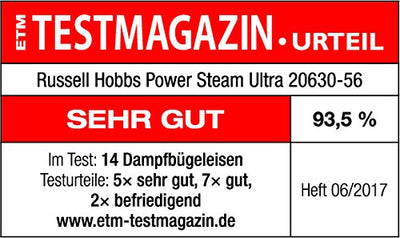 Russell Hobbs Dampfbügeleisen [3100W, 210 g Extra-Dampfstoß] Bügeleisen Power (350ml Wassertank, Keramik Bügelsohle, Selbstreinigungs- & Sprühwasserfunktion, Antikalk & Tropfstopp, 70g/min) 20630-56