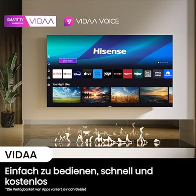 Hisense 55U6NQ 139 cm (55 Zoll) Fernseher 4K Mini LED ULED HDR Smart TV, 60Hz, HDMI 2.0, Game Mode Plus, Dolby Vision & Atmos, Bluetooth, Alexa Built-in, Anthrazit, [2024]