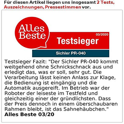 Sichler Haushaltsgeräte Fensterreinigungsroboter: Profi-Fensterputz-Roboter PR-040 mit Bluetooth, App & Sicherungs-Seil (Fenstersauger, Fensterputzroboter Akku, Fensterreinigung)