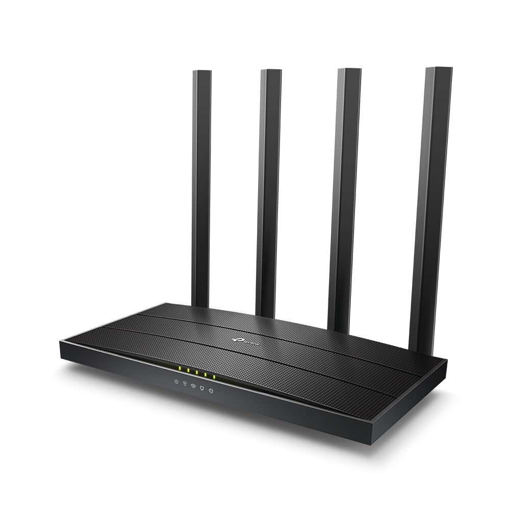 TP-Link Archer C6 Dualband Gigabit WLAN-Router (867Mbit/s 5GHz + 300Mbit/s 2,4GHz, 4 Gigabit LAN-Port, MU-MIMO, IPTV, Unterstützt keine DSL-Funktion
