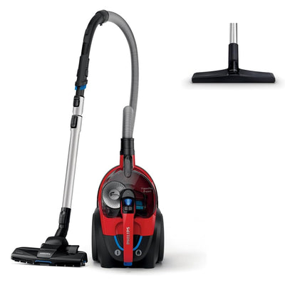 Philips Domestic Appliances FC9729/09 beutelloser Staubsauger PowerPro Expert (900 W, 2 L Staubvolumen, integriertes Zubehör) rot