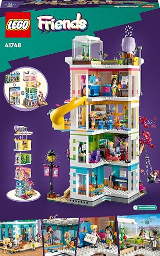 Lego Friends Heartlake City Gemeinschaftszentrum - Kreatives Spielzeug - 5-stöckiges Gebäude mit 6 Minifiguren, Einer Hundefigur und Zubehör - Geschenk für Mädchen und Jungen ab 9 Jahren - 41748