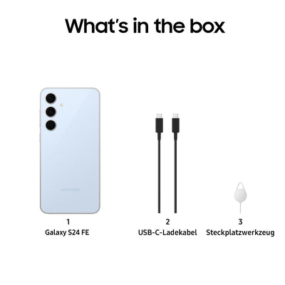 Samsung Galaxy S24 FE AI Smartphone ohne Vertrag, AI Handy mit Android, 8 GB RAM, 256 GB Speicher, 50-MP-Kamera, Lange Akkulaufzeit, Blue, 36 Monate Herstellergarantie [Exklusiv bei Amazon]