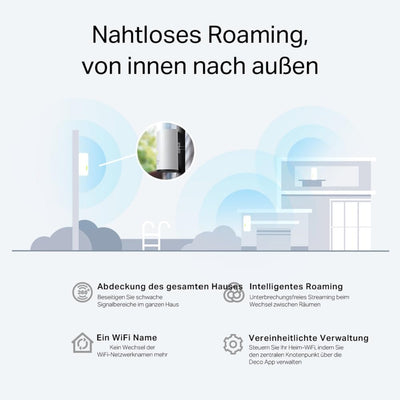TP-Link Deco X50-Outdoor Wi-Fi 6 Mesh WLAN, AX3000 Dualband Router (2× Gigabit ports, 802.at PoE, Außenbereich, Kompatibel mit allen Deco-Modellen)
