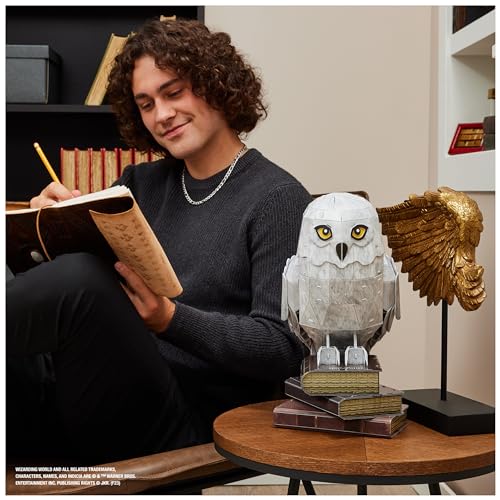 4D Build - Harry Potter, 3D-Puzzle der beliebten Schnee-Eule Hedwig aus hochwertigem Karton, 118 Teile, für Harry Potter Fans ab 12 Jahren