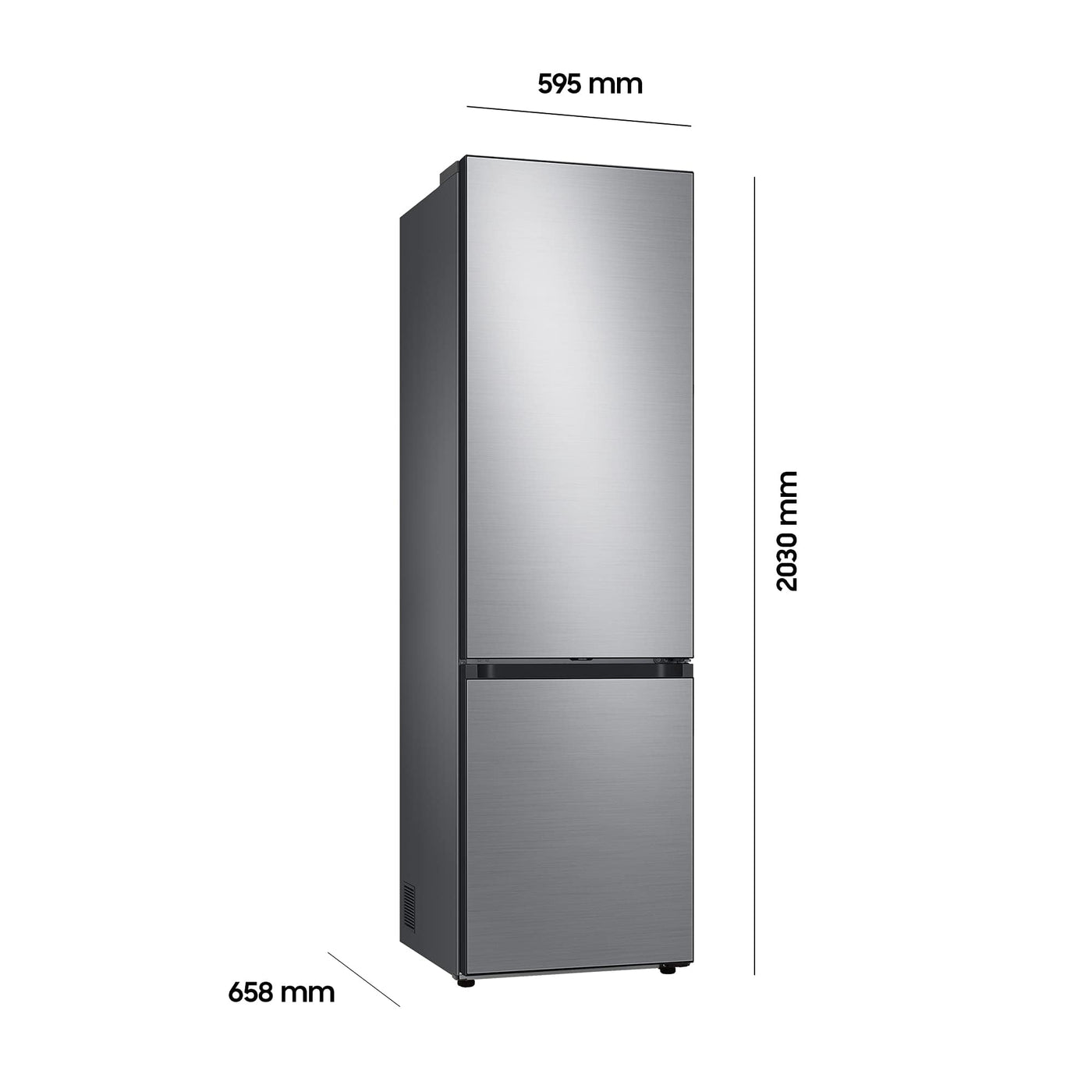 Samsung RL38A7B5BS9/EG Bespoke Kühl-/Gefrierkombination, 203 cm, 387 ℓ, 35 dB(A), Space Max Technologie, Twin Cooling+, Cool Select+, Metal Cooling, No Frost+, Edelstahl Look