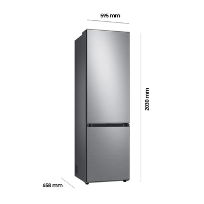 Samsung RL38A7B5BS9/EG Bespoke Kühl-/Gefrierkombination, 203 cm, 387 ℓ, 35 dB(A), Space Max Technologie, Twin Cooling+, Cool Select+, Metal Cooling, No Frost+, Edelstahl Look