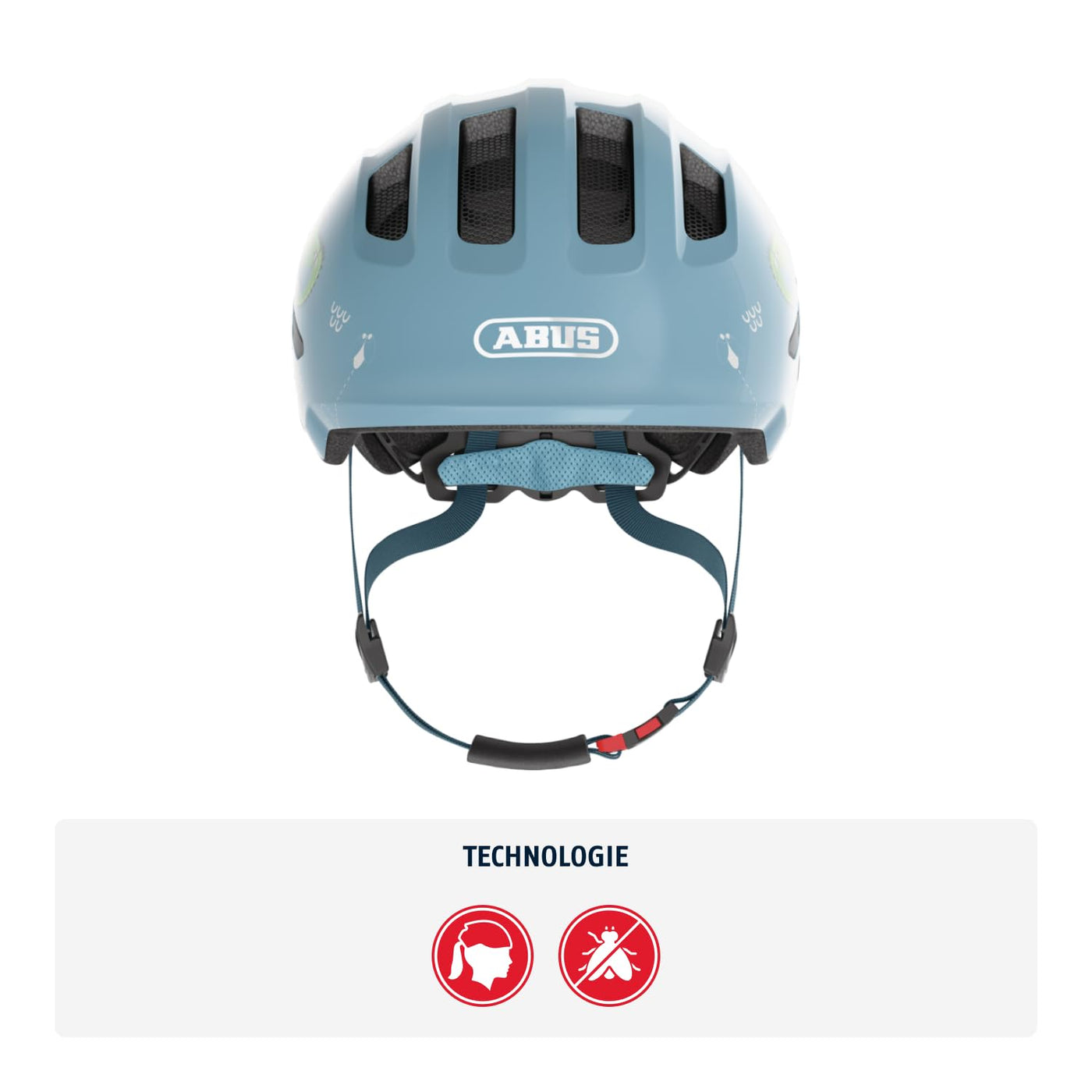 ABUS Unisex Fahrradhelm, Hellblau (Blue Croco), M (50-55 cm)