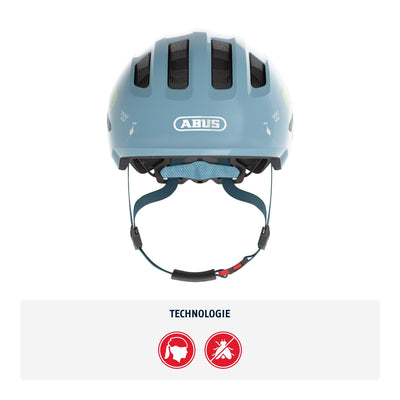 ABUS Unisex Fahrradhelm, Hellblau (Blue Croco), M (50-55 cm)