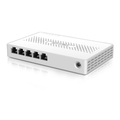 Tenda 2.5 Gbit Switch 5 Port Netzwerk Switch LAN Switch (Plug-and-Play LAN Splitter LAN Verteiler, Unmanaged, Lüfterlos, Ideal für 2,5G NAS, Server, WiFi 6/7 AP, Gaming-PC) (SE105)