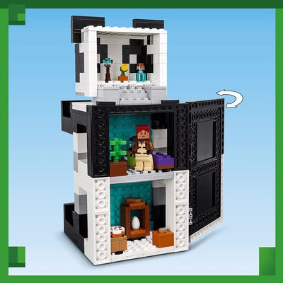 LEGO 21245 Minecraft Das Pandahaus Set, bewegliches Panda-Spielzeug-Haus mit Tier-Figuren und Skelett, Spielzeug für Jungen und Mädchen ab 8 Jahren