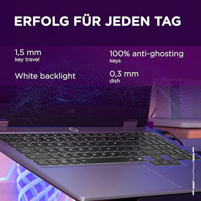 Lenovo LOQ Gaming AI Laptop | 15.6" Full HD 144Hz LCD Display |NVIDIA GeForce RTX 5060 | AMD Ryzen 7 250 | 16GB RAM | 1TB SSD | Win11 | QWERTZ | Luna Grau | Weiss beleuchtet | 3 Monate GamePass